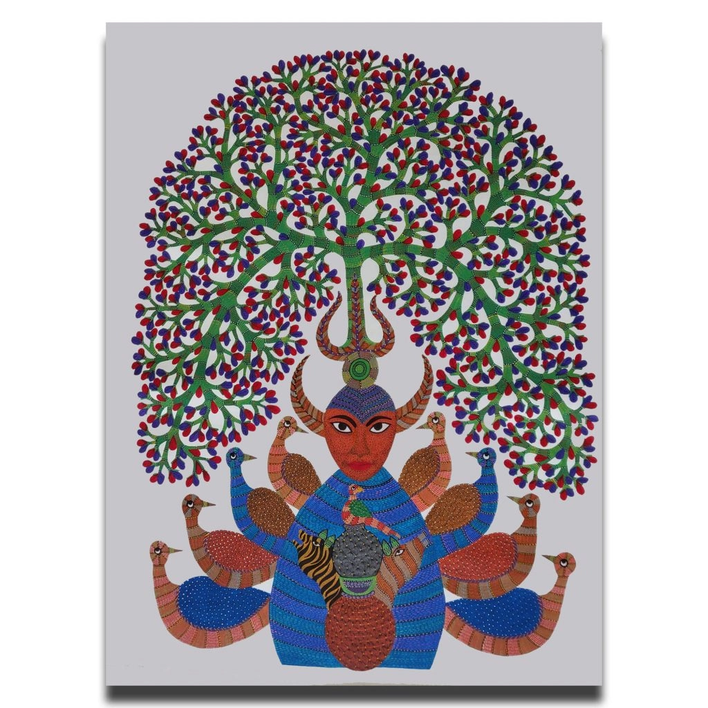 Bade Dev Gond Canvas Painting