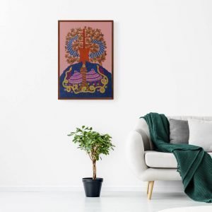 Bana surrounded by Wild animals wall painting