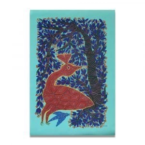 Bird in the forest Bhil Art