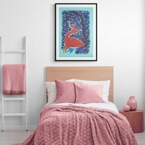 Bird in the forest acrylic painting