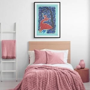 Bird in the forest acrylic painting
