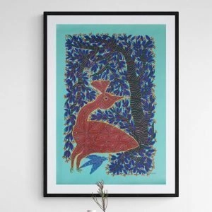 Bird in the forest canvas painting