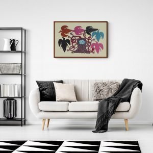 Birds and nest canvas art