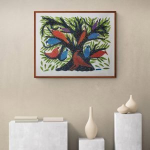Birds resting on the branch wall decor