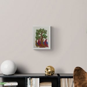 Birds resting under a tree wall painting