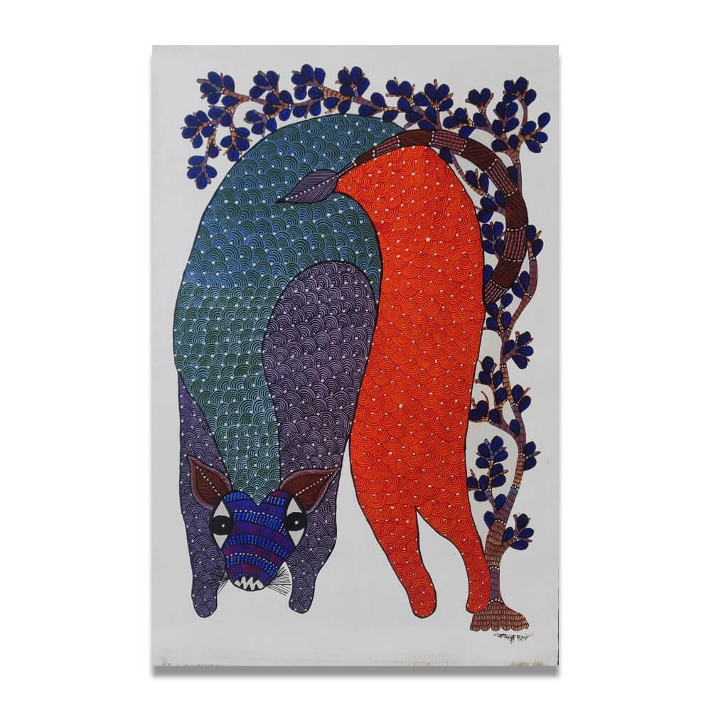 Colourful Wild Animal wall Painting
