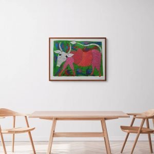 Cow and Birds Gond Art