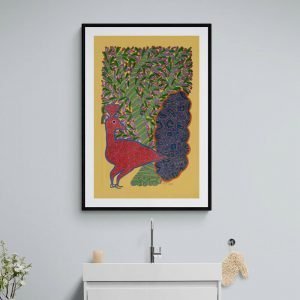 Dancing Peacock Acrylic Painting