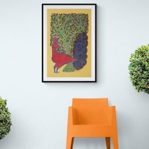Dancing Peacock Canvas Painting