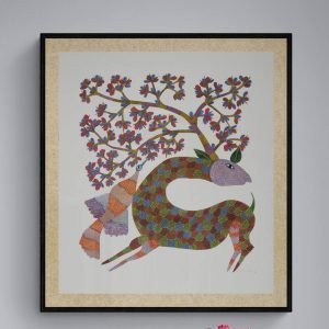 Deer Running in the Wild Acrylic Painting