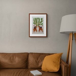 Deer and Bird Wall painting