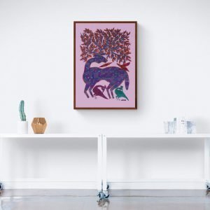 Deer and Birds Pithora Art