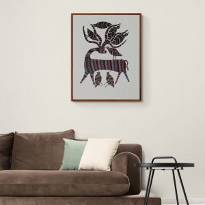 Deer and Birds Pithora painting