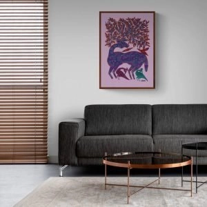 Deer and Birds acrylic Painting