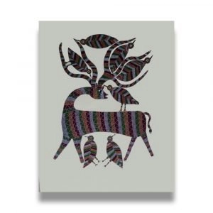 Deer and Birds painting