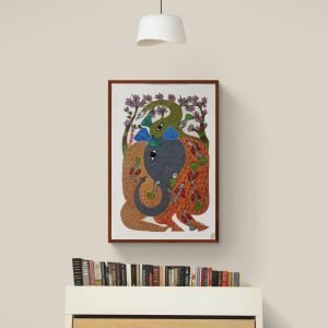 Elephants embed in nature Tribal Painting