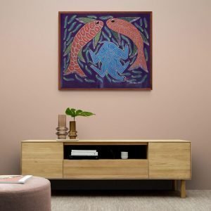 Fishes and Bird wall Painting