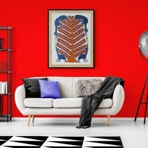 Four birds Bhil Painting