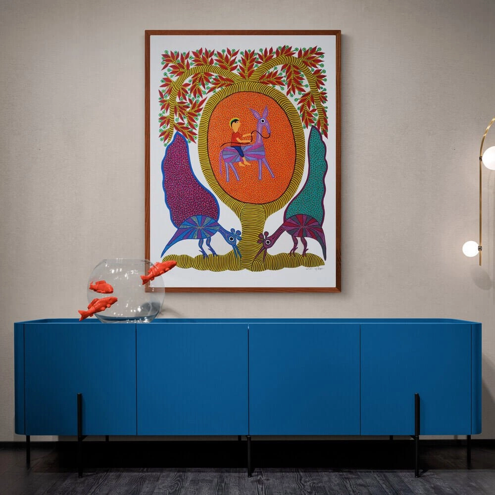 Horse rider in the wild Canvas Painting