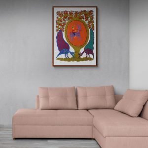 Horse rider in the wild acrylic Painting