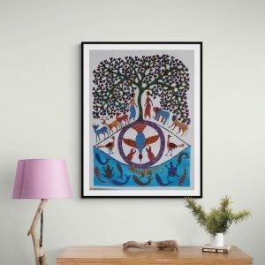 Land Sky and Water Gond Art