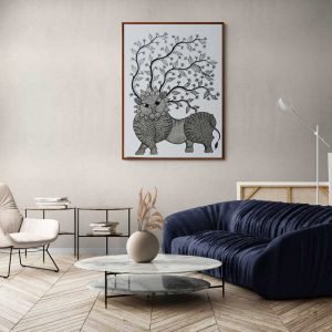 Lion in the forest wall decor