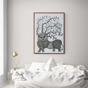 Lion in the wild canvas painting