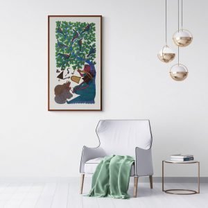 Man playing Bana Canvas Painting