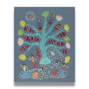 Men Birds and Tree painting