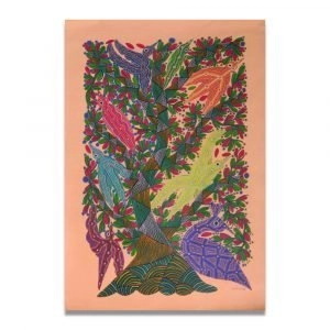 Peacock and Birds Canvas Painting