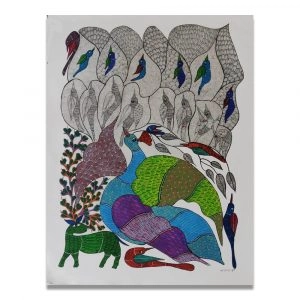 Peacock birds and Deer Home Decor