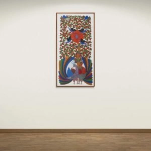 Peacocks and Birds Tribal Painting