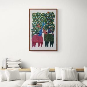 Playful Elephants Canvas Painting