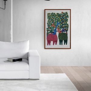 Playful Elephants Tribal Painting