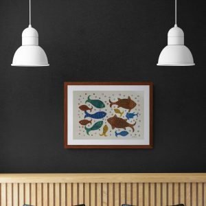 School of Fishes Wall Painting
