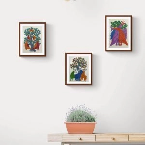 Set of three Paper Painting