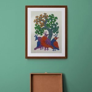 Three Colourful Birds Paper Painting