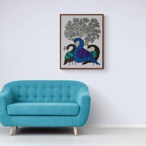 Three Peacocks Canvas Painting