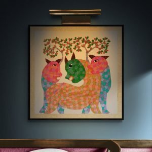 Three Wild Animals in Wild Painting