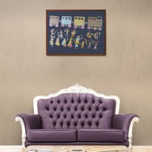 Train Journey and rituals bhil art