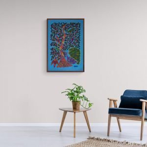 Tree of Life Peacock and Birds Canvas Painting