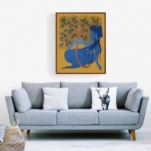 Tribal Woman resting Acrylic Painting