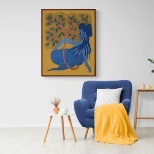 Tribal Woman resting Canvas Painting