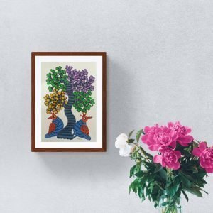 Two Birds Under a Tree Tribal Painting