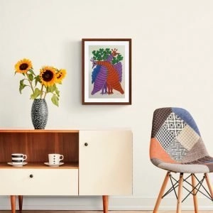 Two Peacock Paper Painting