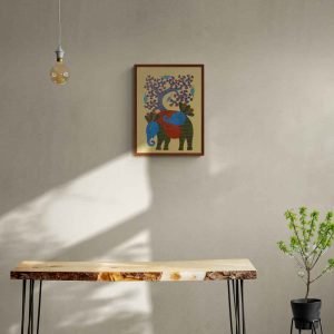 Elephants in the forest tribal painting