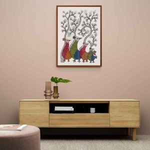 Four Birds Gond Painting