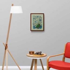 Green and Blue Birds Tribal Painting