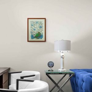 Green and Blue Birds Wall Painting