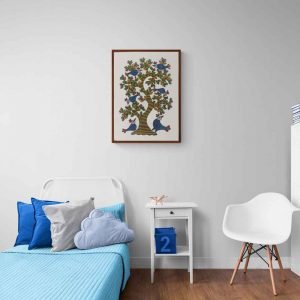 Group of Blue Birds Canvas Painting
